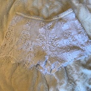 Crochet lace shorts